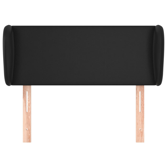Tăblie de pat cu aripioare negru 103x23x78/88cm piele ecologică - WALTI WALTI