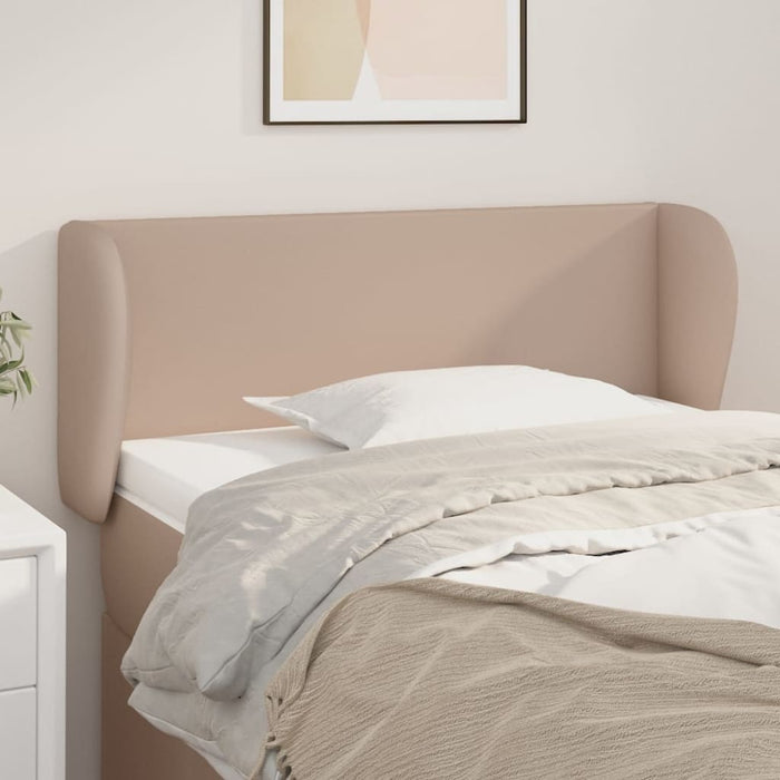 Tăblie pat cu aripioare cappuccino 103x23x78/88cm piele eco WALTI