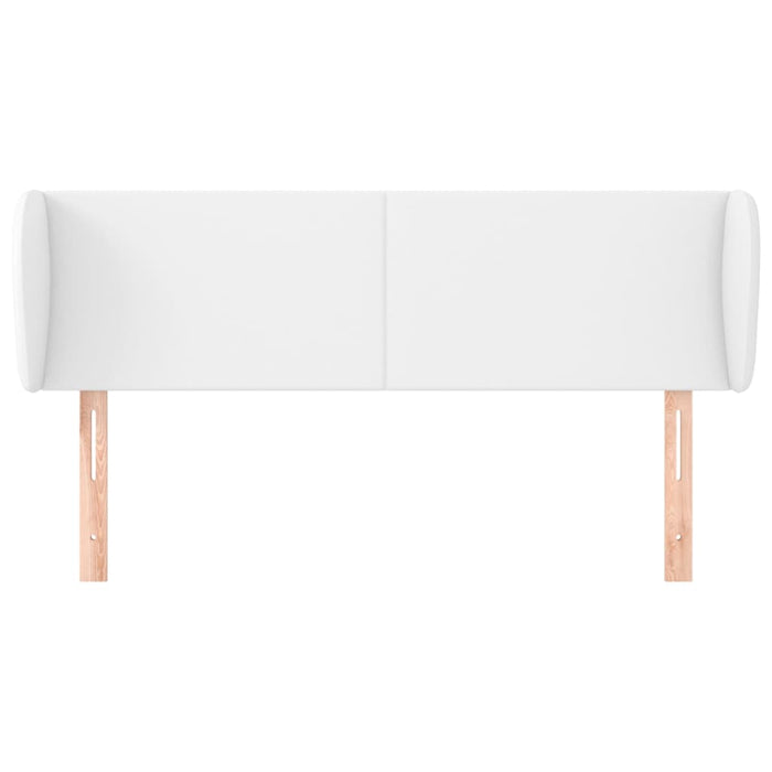 Tăblie de pat cu aripioare, alb, 147x23x78/88cm piele ecologică WALTI