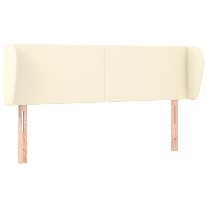 Tăblie de pat cu aripioare crem 147x23x78/88 cm piele ecologică - WALTI WALTI