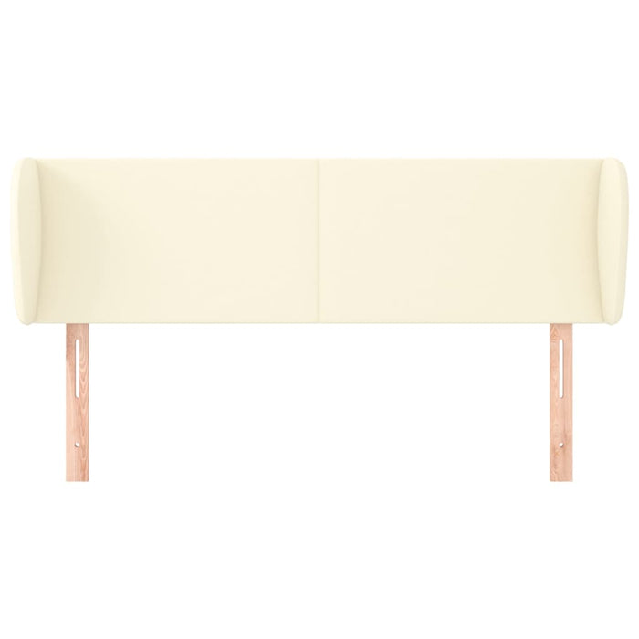 Tăblie de pat cu aripioare crem 147x23x78/88 cm piele ecologică - WALTI WALTI
