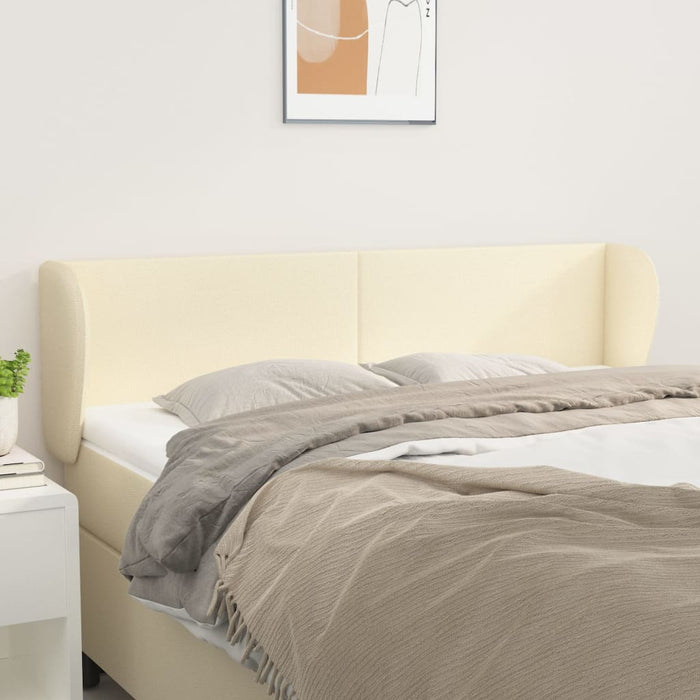 Tăblie de pat cu aripioare crem 147x23x78/88 cm piele ecologică - WALTI WALTI