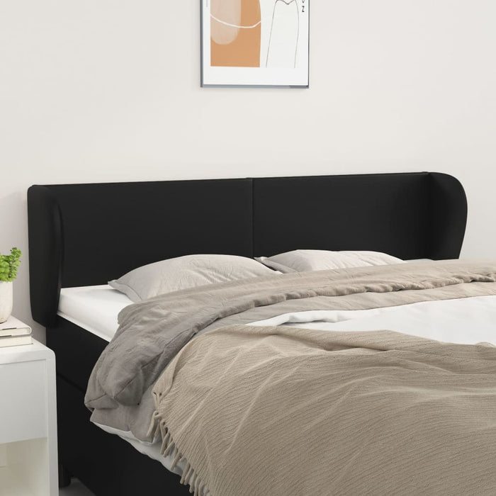 Tăblie de pat cu aripioare gri 147x23x78/88 cm piele ecologică - WALTI WALTI