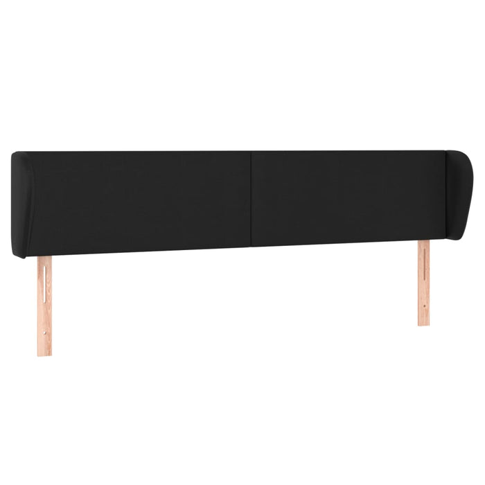 Tăblie de pat cu aripioare negru 163x23x78/88cm piele ecologică WALTI