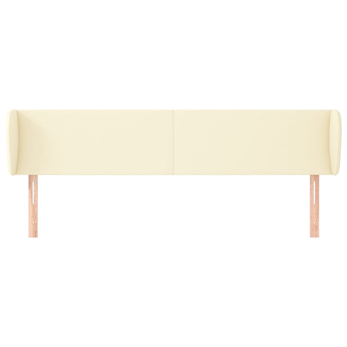 Tăblie de pat cu aripioare crem 163x23x78/88 cm piele ecologică - WALTI WALTI