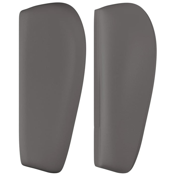 Tăblie de pat cu aripioare gri 163x23x78/88 cm piele ecologică WALTI