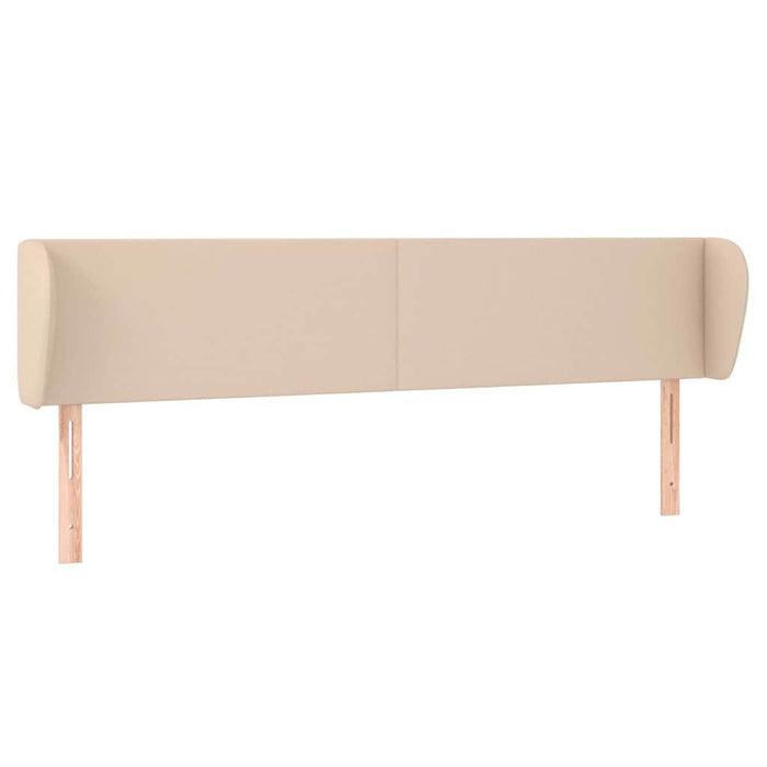 Tăblie pat cu aripioare cappuccino 163x23x78/88cm piele eco WALTI