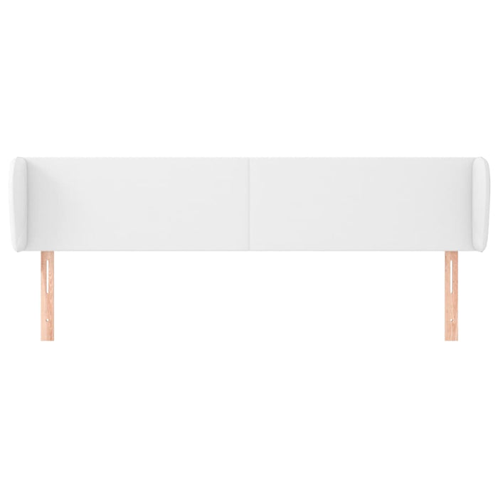 Tăblie de pat cu aripioare alb 183x23x78/88 cm piele ecologică WALTI