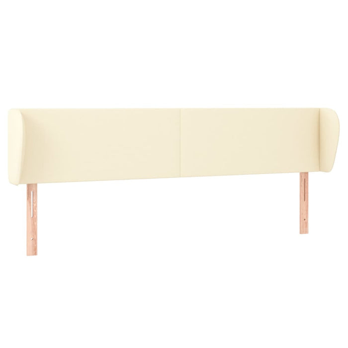 Tăblie de pat cu aripioare crem 183x23x78/88 cm piele ecologică - WALTI WALTI