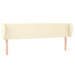 Tăblie de pat cu aripioare crem 183x23x78/88 cm piele ecologică - WALTI WALTI