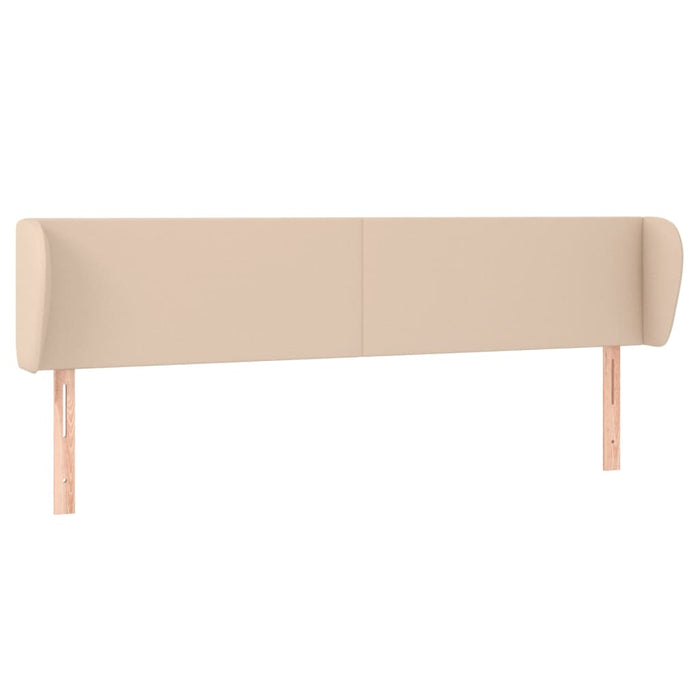 Tăblie pat cu aripioare cappuccino 203x23x78/88cm piele eco WALTI