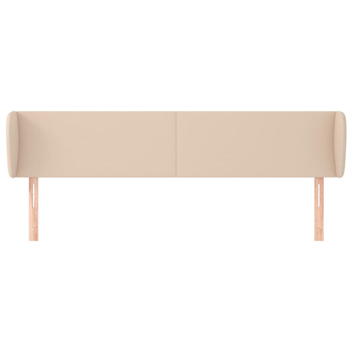 Tăblie pat cu aripioare cappuccino 203x23x78/88cm piele eco WALTI