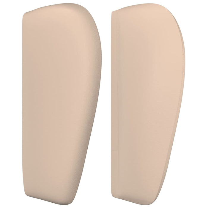 Tăblie pat cu aripioare cappuccino 203x23x78/88cm piele eco WALTI