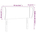 Tăblie de pat cu aripioare gri închis 93x23x78/88 cm textil - WALTI WALTI