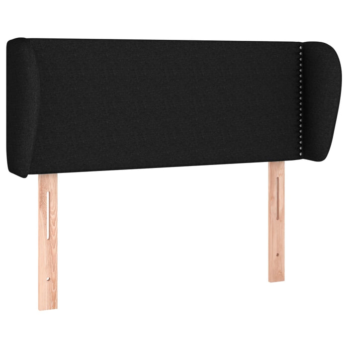 Tăblie de pat cu aripioare negru 103x23x78/88 cm textil - WALTI WALTI