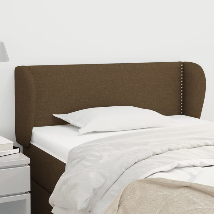 Tăblie de pat cu aripioare maro închis 103x23x78/88 cm textil - WALTI WALTI