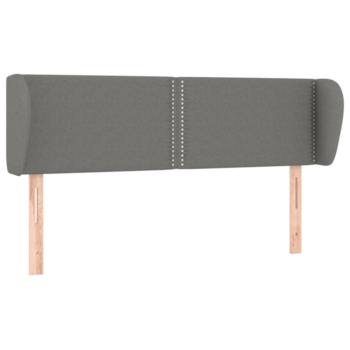 Tăblie de pat cu aripioare gri închis 147x23x78/88 cm textil - WALTI WALTI