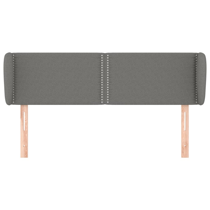 Tăblie de pat cu aripioare gri închis 147x23x78/88 cm textil - WALTI WALTI
