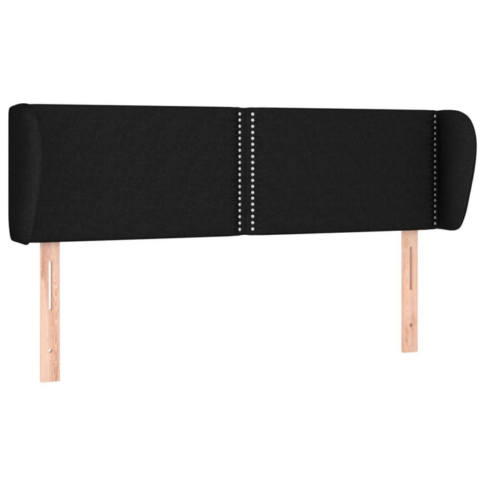 Tăblie de pat cu aripioare negru 147x23x78/88 cm textil - WALTI WALTI
