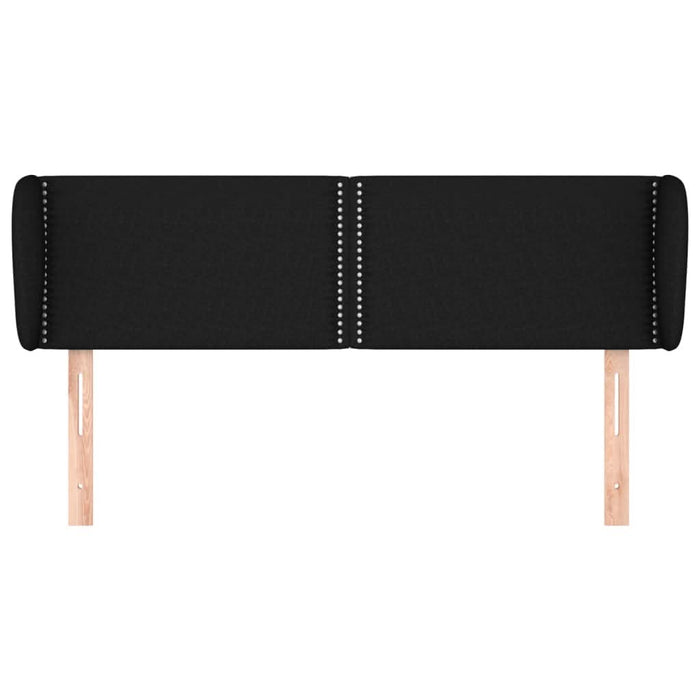 Tăblie de pat cu aripioare negru 147x23x78/88 cm textil - WALTI WALTI