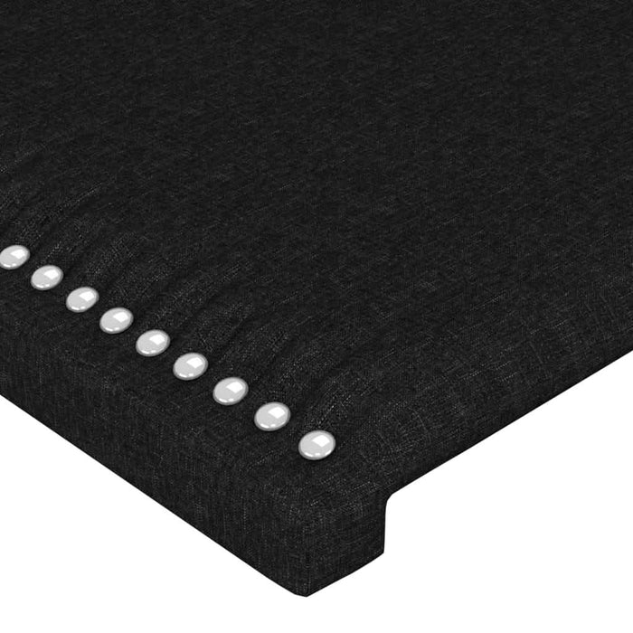 Tăblie de pat cu aripioare negru 147x23x78/88 cm textil - WALTI WALTI