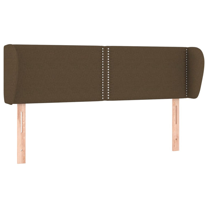 Tăblie de pat cu aripioare maro închis 147x23x78/88 cm textil - WALTI WALTI
