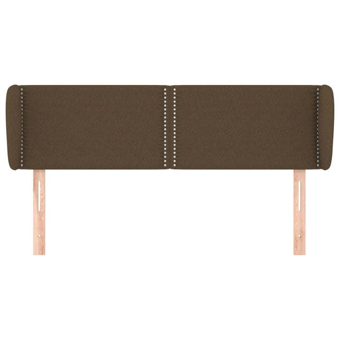 Tăblie de pat cu aripioare maro închis 147x23x78/88 cm textil - WALTI WALTI