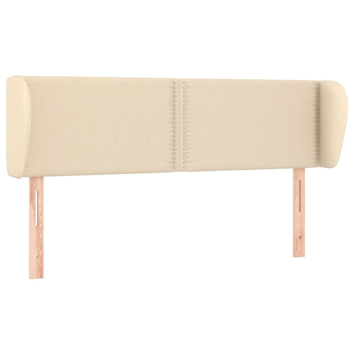Tăblie de pat cu aripioare crem 147x23x78/88 cm material textil - WALTI WALTI
