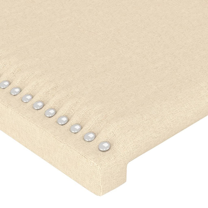 Tăblie de pat cu aripioare crem 147x23x78/88 cm material textil - WALTI WALTI