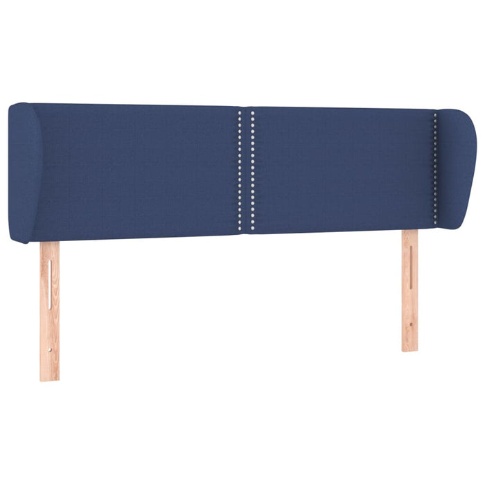 Tăblie de pat cu aripioare, albastru, 147x23x78/88 cm textil - WALTI WALTI