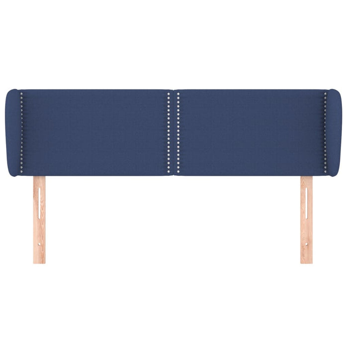Tăblie de pat cu aripioare, albastru, 147x23x78/88 cm textil - WALTI WALTI