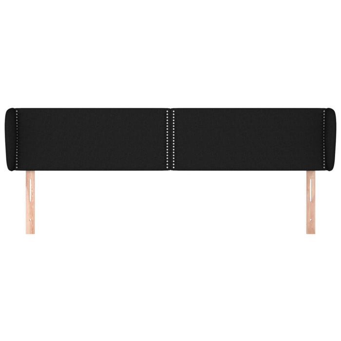 Tăblie de pat cu aripioare negru 183x23x78/88 cm textil - WALTI WALTI