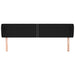 Tăblie de pat cu aripioare negru 183x23x78/88 cm textil - WALTI WALTI