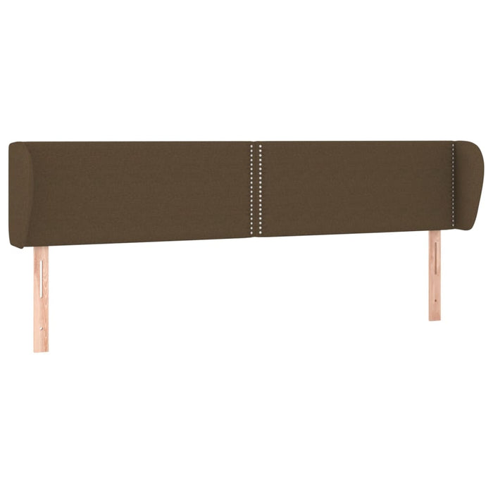 Tăblie de pat cu aripioare maro închis 183x23x78/88 cm textil - WALTI WALTI