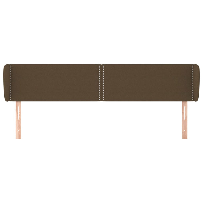 Tăblie de pat cu aripioare maro închis 183x23x78/88 cm textil - WALTI WALTI