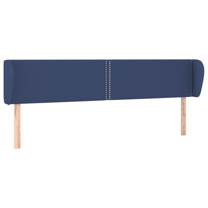 Tăblie de pat cu aripioare, albastru, 183x23x78/88 cm textil - WALTI WALTI