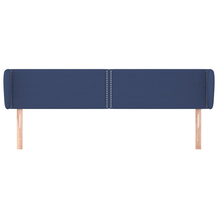 Tăblie de pat cu aripioare, albastru, 183x23x78/88 cm textil - WALTI WALTI