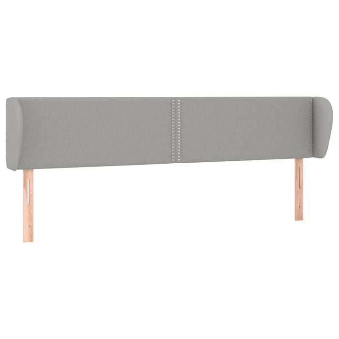 Tăblie de pat cu aripioare gri deschis 203x23x78/88 cm textil - WALTI WALTI