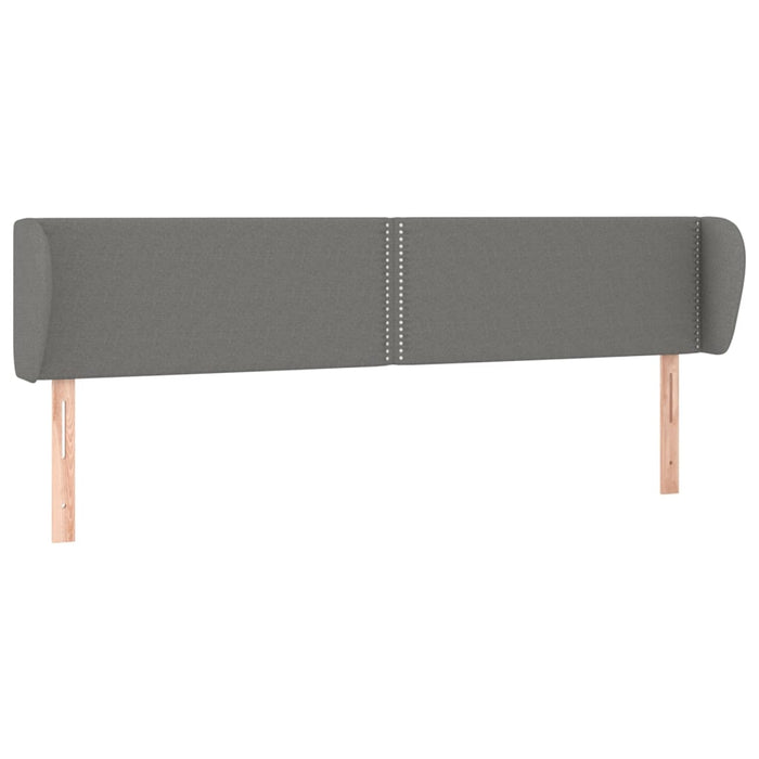 Tăblie de pat cu aripioare gri închis 203x23x78/88 cm textil - WALTI WALTI