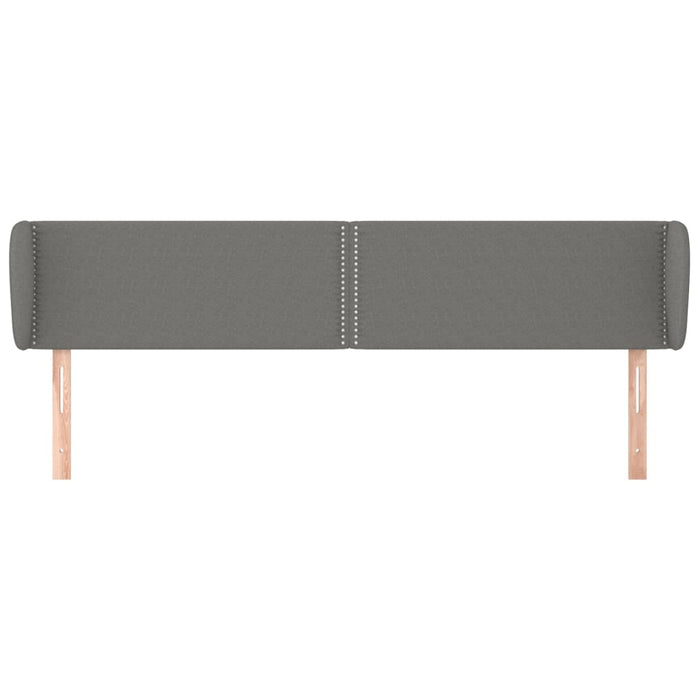 Tăblie de pat cu aripioare gri închis 203x23x78/88 cm textil - WALTI WALTI
