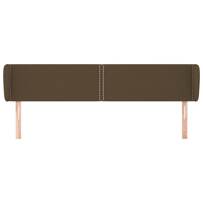 Tăblie de pat cu aripioare maro închis 203x23x78/88 cm textil - WALTI WALTI