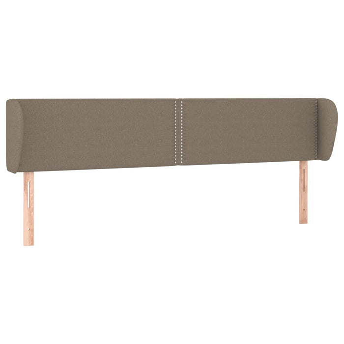Tăblie de pat cu aripioare gri taupe 203x23x78/88 cm textil - WALTI WALTI
