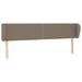 Tăblie de pat cu aripioare gri taupe 203x23x78/88 cm textil - WALTI WALTI