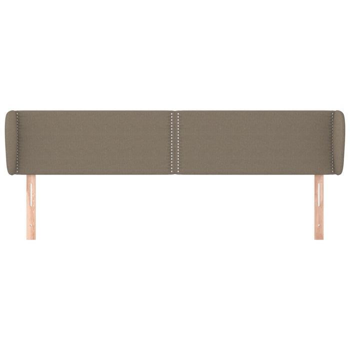 Tăblie de pat cu aripioare gri taupe 203x23x78/88 cm textil - WALTI WALTI