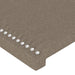 Tăblie de pat cu aripioare gri taupe 203x23x78/88 cm textil - WALTI WALTI