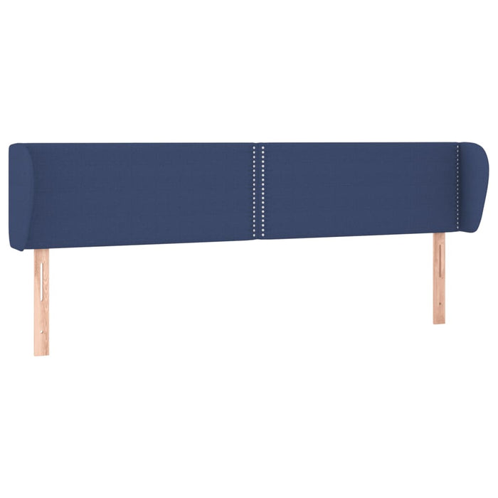 Tăblie de pat cu aripioare, albastru, 203x23x78/88 cm textil - WALTI WALTI