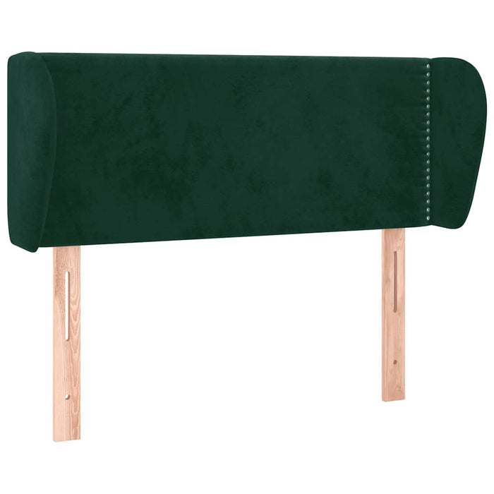 Tăblie de pat cu aripioare verde închis 83x23x78/88 cm catifea - WALTI WALTI