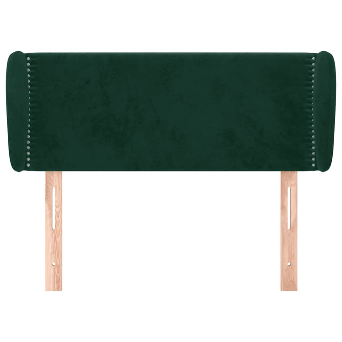 Tăblie de pat cu aripioare verde închis 83x23x78/88 cm catifea - WALTI WALTI