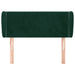 Tăblie de pat cu aripioare verde închis 83x23x78/88 cm catifea - WALTI WALTI