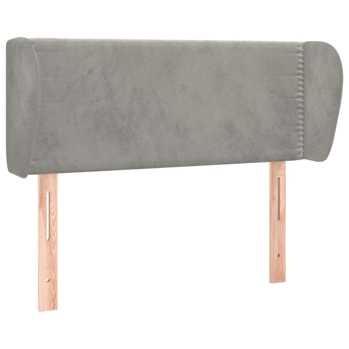 Tăblie de pat cu aripioare gri deschis 93x23x78/88 cm catifea - WALTI WALTI